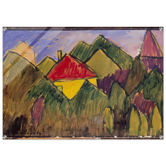 ROTE GIEBEL ROTE D CHER 1910 - Alexej von Jawlensky Acrylic Print - 70x100 cm / 28x40″ inches