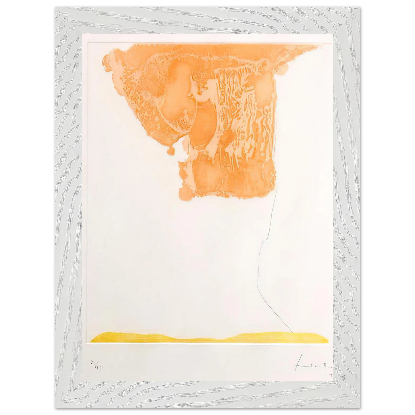 Helen Frankenthaler - Pranzo Italiano - 1973 Wall art - 30x40 cm / 12x16 inches - Premium Wooden Framed Poster With Fine Art Paper - White frame
