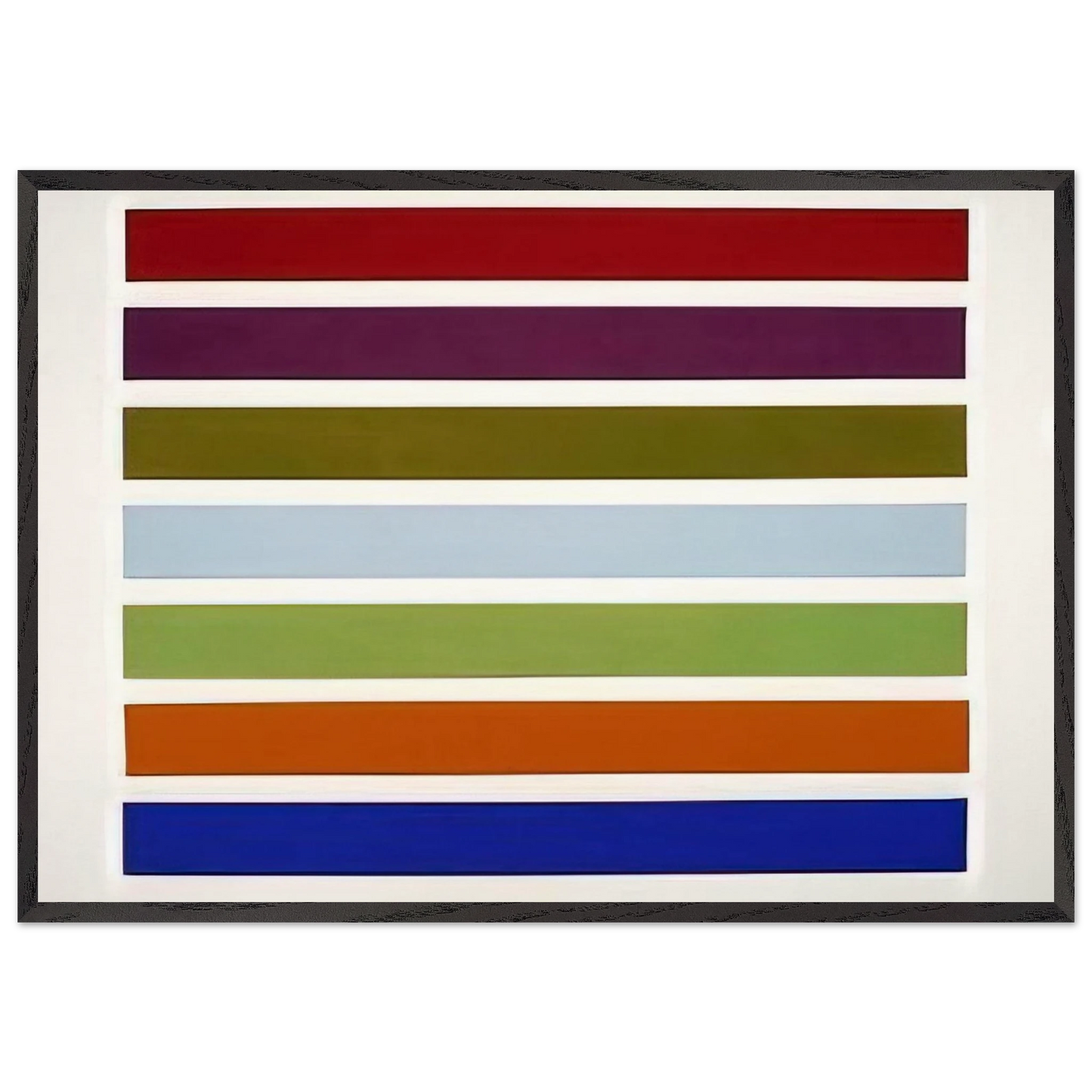 Wall Stripes No 3 - 1962 - Gene Davis Framed Art Print – Black Wooden Frame - Default Title - -Framed Art Print