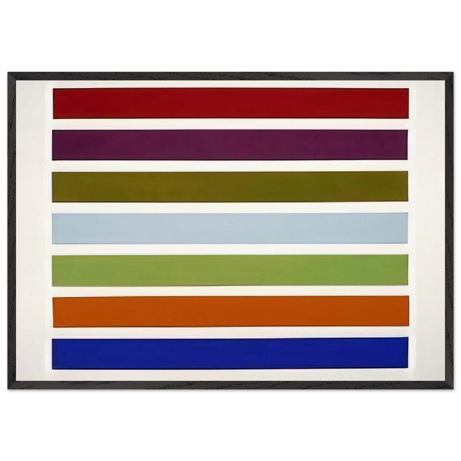 Wall Stripes No 3 - 1962 - Gene Davis Framed Art Print – Black Wooden Frame - Default Title - -Framed Art Print