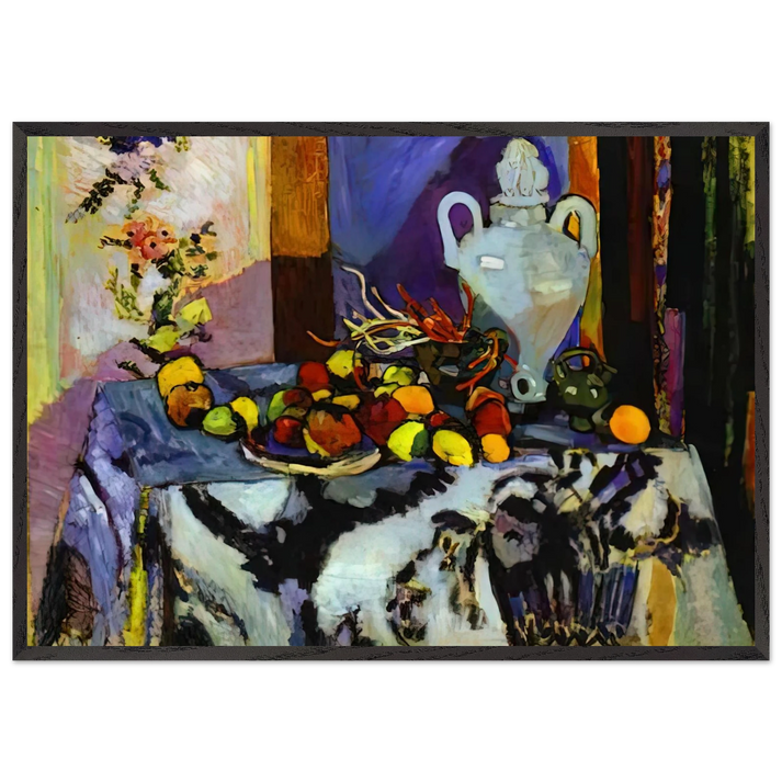 BLUE STILL LIFE - Henri Matisse 70x100 cm / 28x40 inches Framed Art Print – Black Wooden Frame