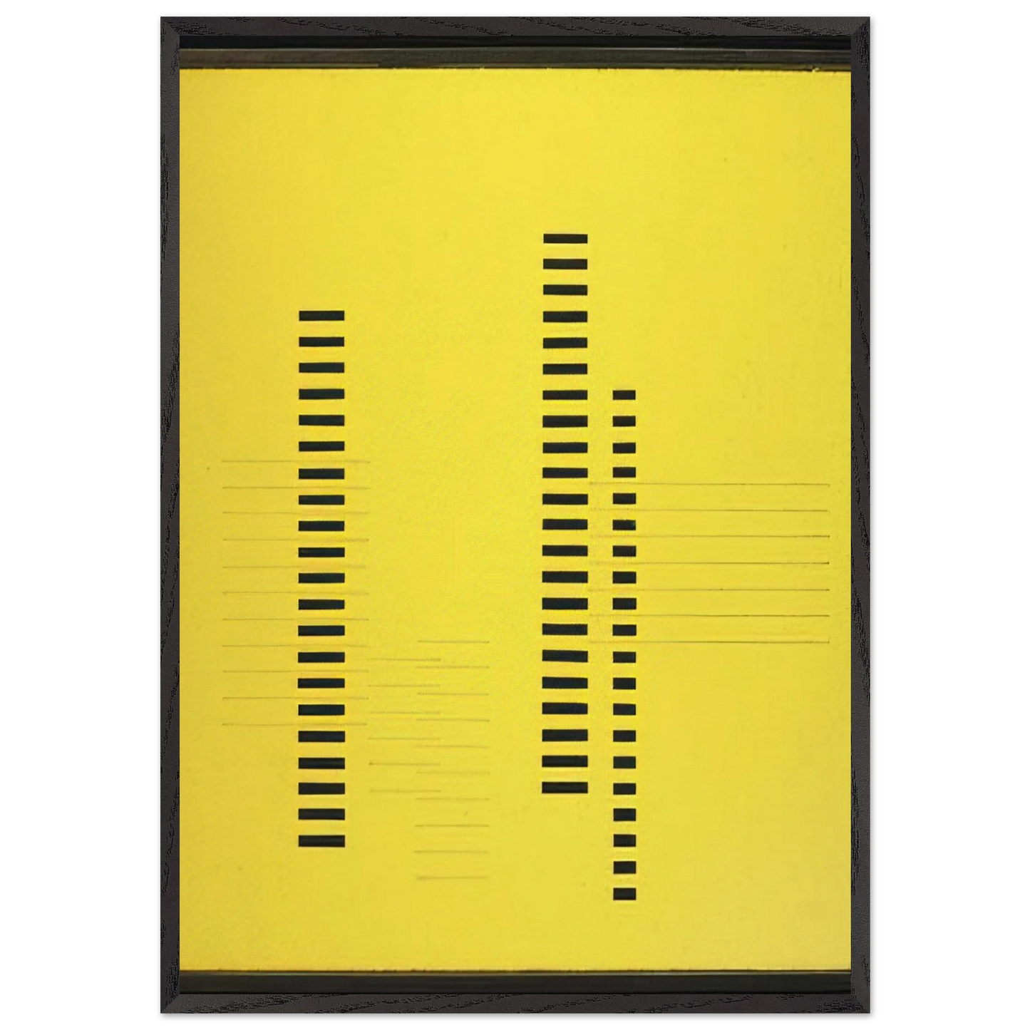 SKYSCRAPERS ON TRANSPARENT YELLOW 1929 - Josef Albers Framed Art Print – Black Wooden Frame - Default Title - -Framed Art Print
