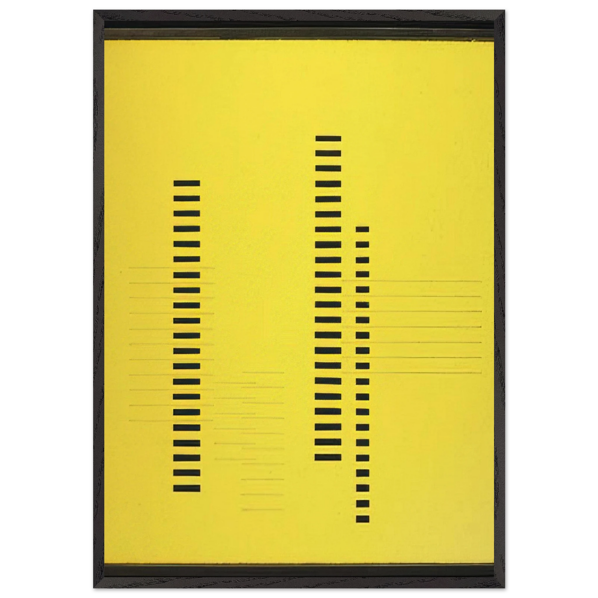 SKYSCRAPERS ON TRANSPARENT YELLOW 1929 - Josef Albers Framed Art Print – Black Wooden Frame - Default Title - -Framed Art Print