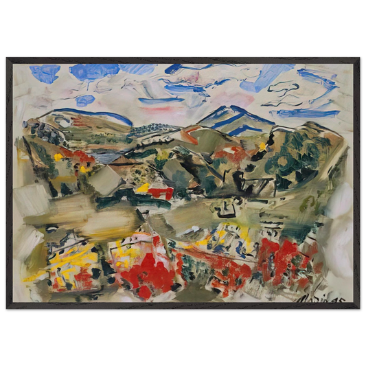 Tunk Mountains Autumn Maine - 1945 - John Marin Framed Art Print – Black Wooden Frame - Default Title - -Framed Art Print