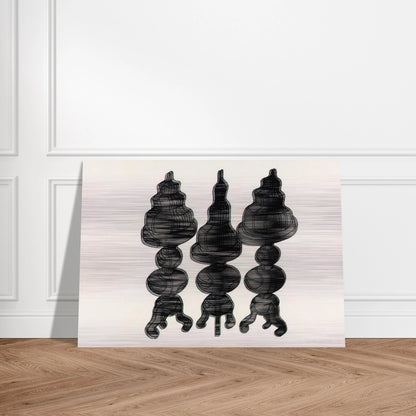 3 Cakes on Swivel Chairs - 1971 - Dieter Roth Brushed Aluminum Print - 70x100 cm / 28x40 inches | Dieter Roth Aluminum Print | Dieter Roth Prints