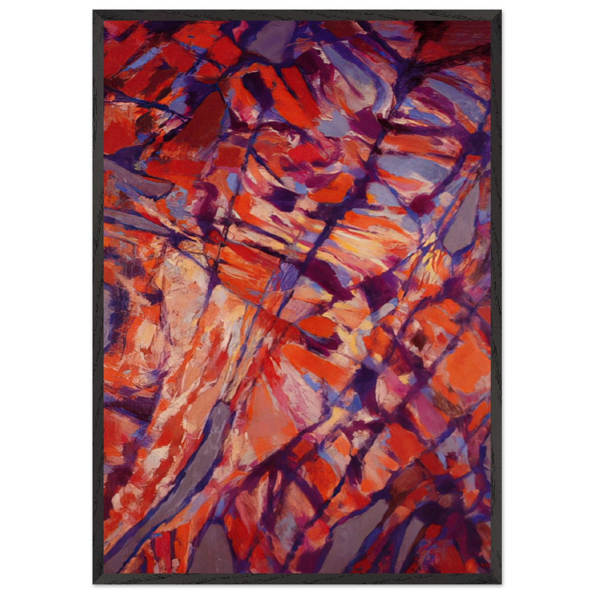 Terre assoiffee I - 1966 - Alfred Manessier Framed Art Print – Black Wooden Frame - Default Title - -Framed Art Print