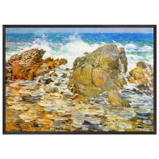 Surf Appledore - Childe Hassam Framed Art Print – Black Wooden Frame - Default Title - -Framed Art Print