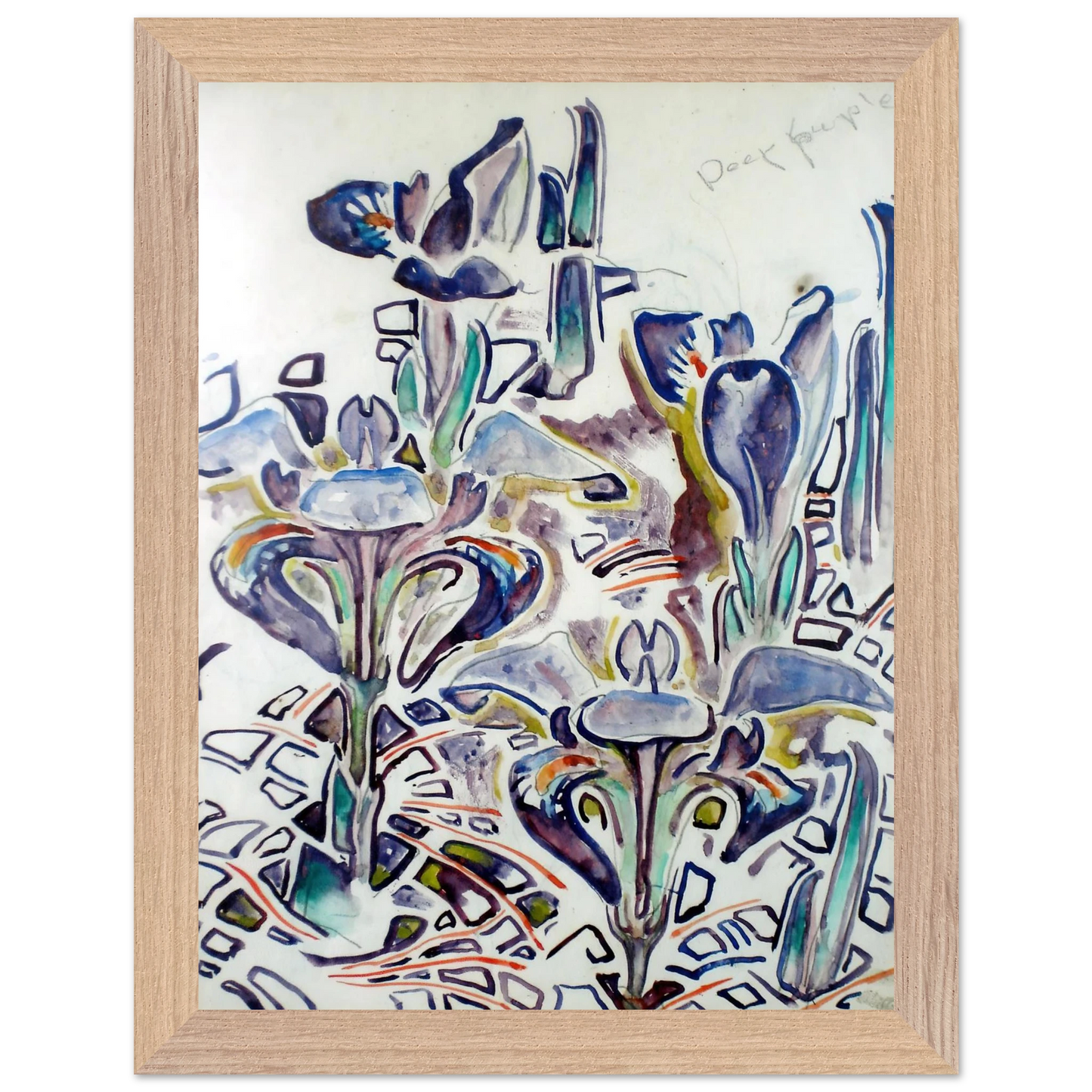 Walter Inglis Anderson - Walter Anderson Wall art - 27x35 cm / 11x14 Inches - Premium Wooden Framed Poster With Fine Art Paper - Black frame
