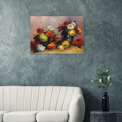 Bouquets of Flowers - Pierre-Auguste Renoir Brushed Aluminum Print - 70x100 cm / 28x40 inches | Pierre-Auguste Renoir Aluminum Print | Pierre-Auguste Renoir Prints