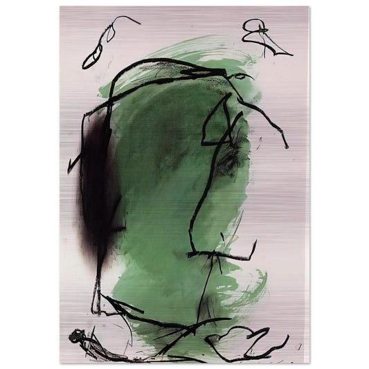 G-1 - 1985 - Emil Schumacher Brushed Aluminum Print - 70x100 cm / 28x40 inches | Emil Schumacher Aluminum Print | Emil Schumacher Prints