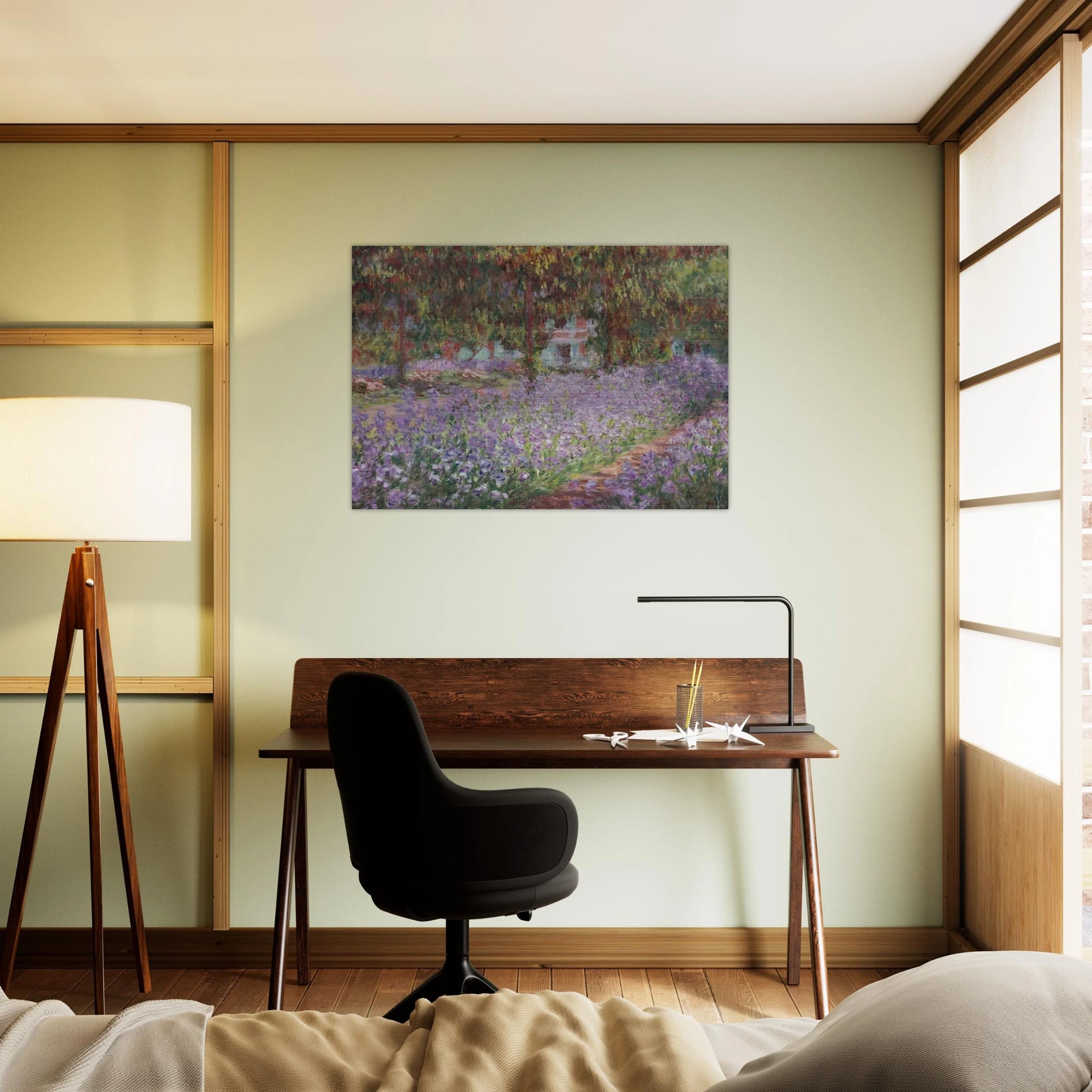 Irises in Monet's Garden - claude monet Brushed Aluminum Print - 70x100 cm / 28x40 inches | claude monet Aluminum Print | claude monet Prints