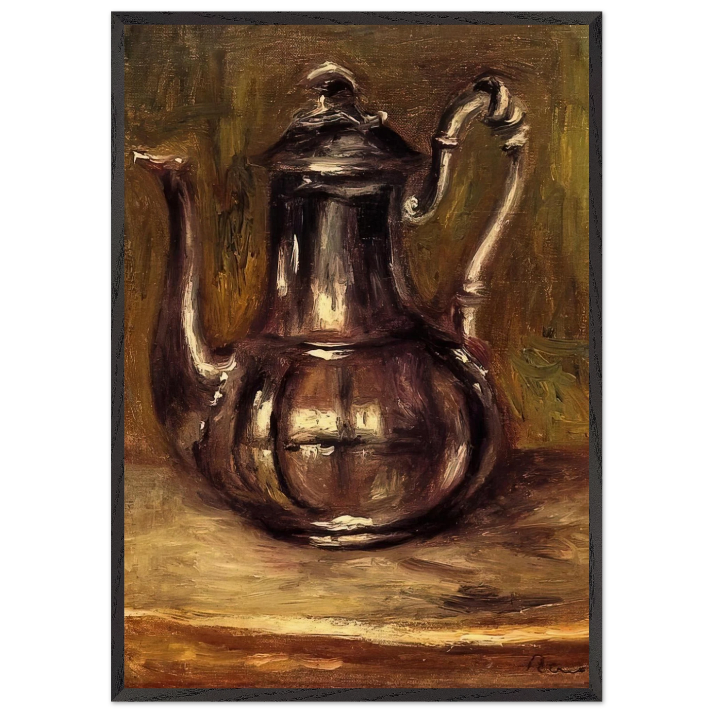 Coffee Pot - Pierre-Auguste Renoir Framed Art Print – Black Wooden Frame - Default Title - -Framed Art Print
