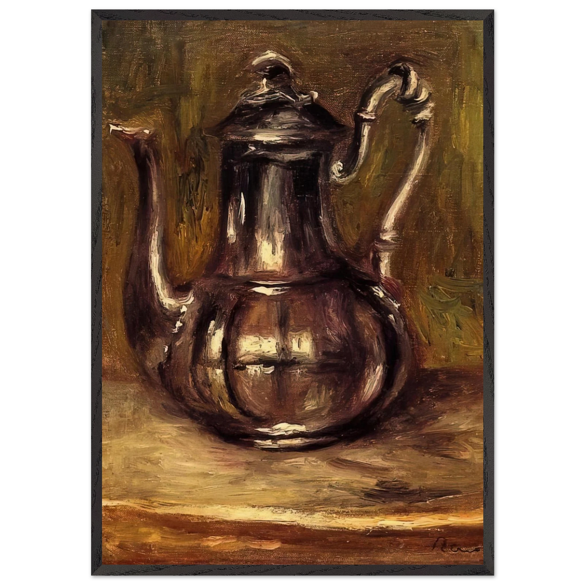 Coffee Pot - Pierre-Auguste Renoir Framed Art Print – Black Wooden Frame - Default Title - -Framed Art Print