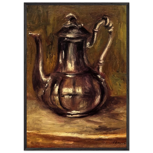 Coffee Pot - Pierre-Auguste Renoir 70x100 cm / 28x40 inches Framed Art Print – Black Wooden Frame