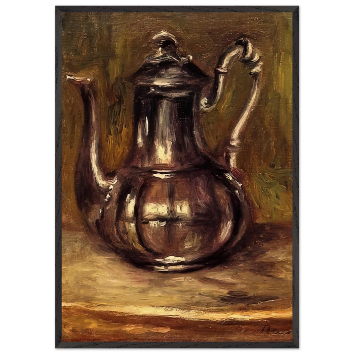 Coffee Pot - Pierre-Auguste Renoir 70x100 cm / 28x40 inches Framed Art Print – Black Wooden Frame