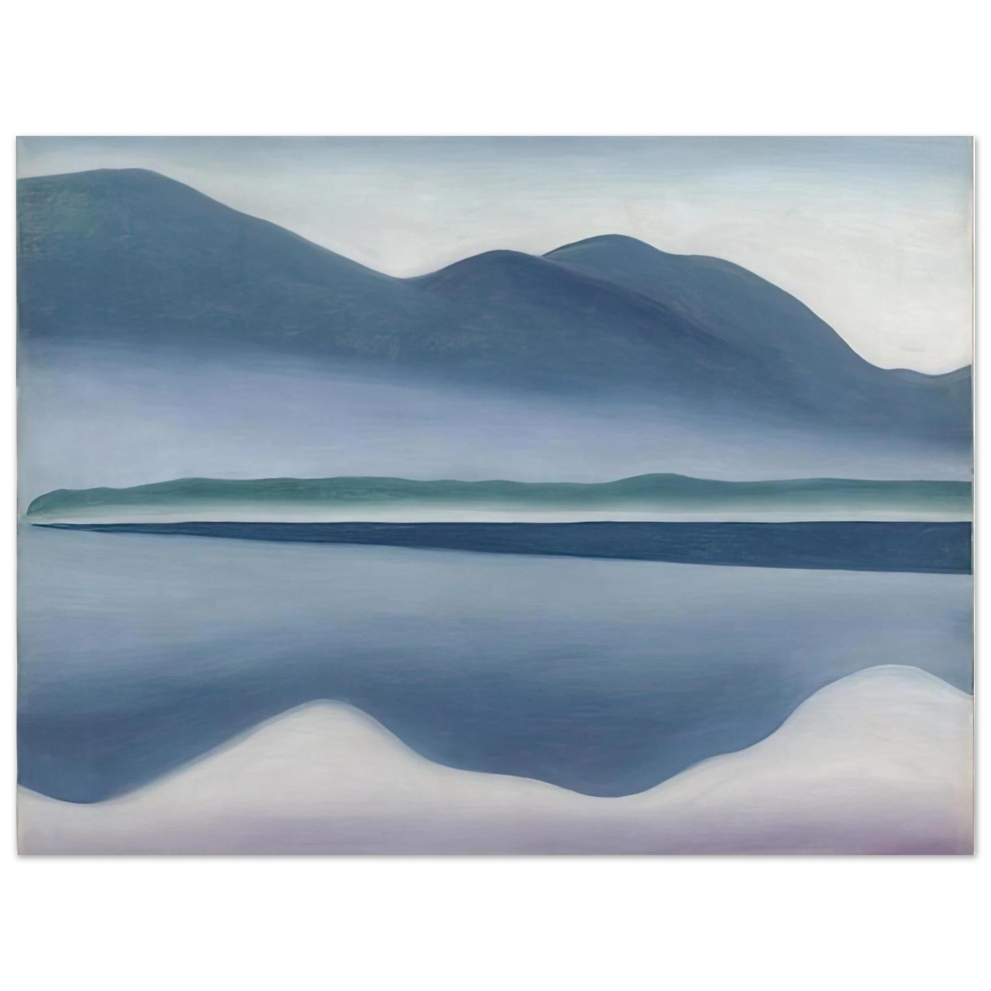 Georgia O'Keeffe - Lake George  formerly Reflection Seascape  Fine Art Poster - 13x18 cm / 5x7 inches