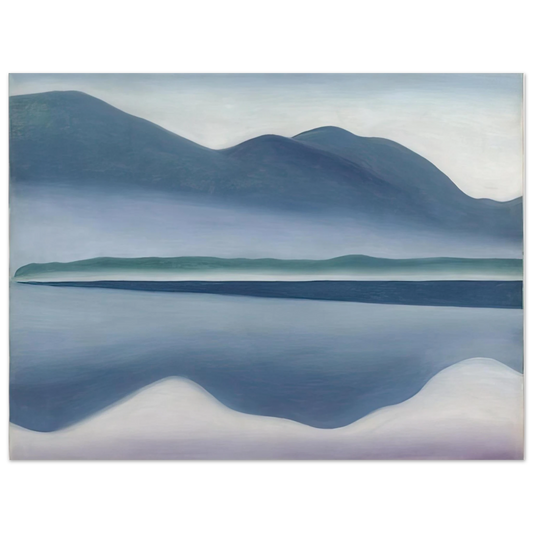 Georgia O'Keeffe - Lake George  formerly Reflection Seascape  Fine Art Poster - 13x18 cm / 5x7 inches