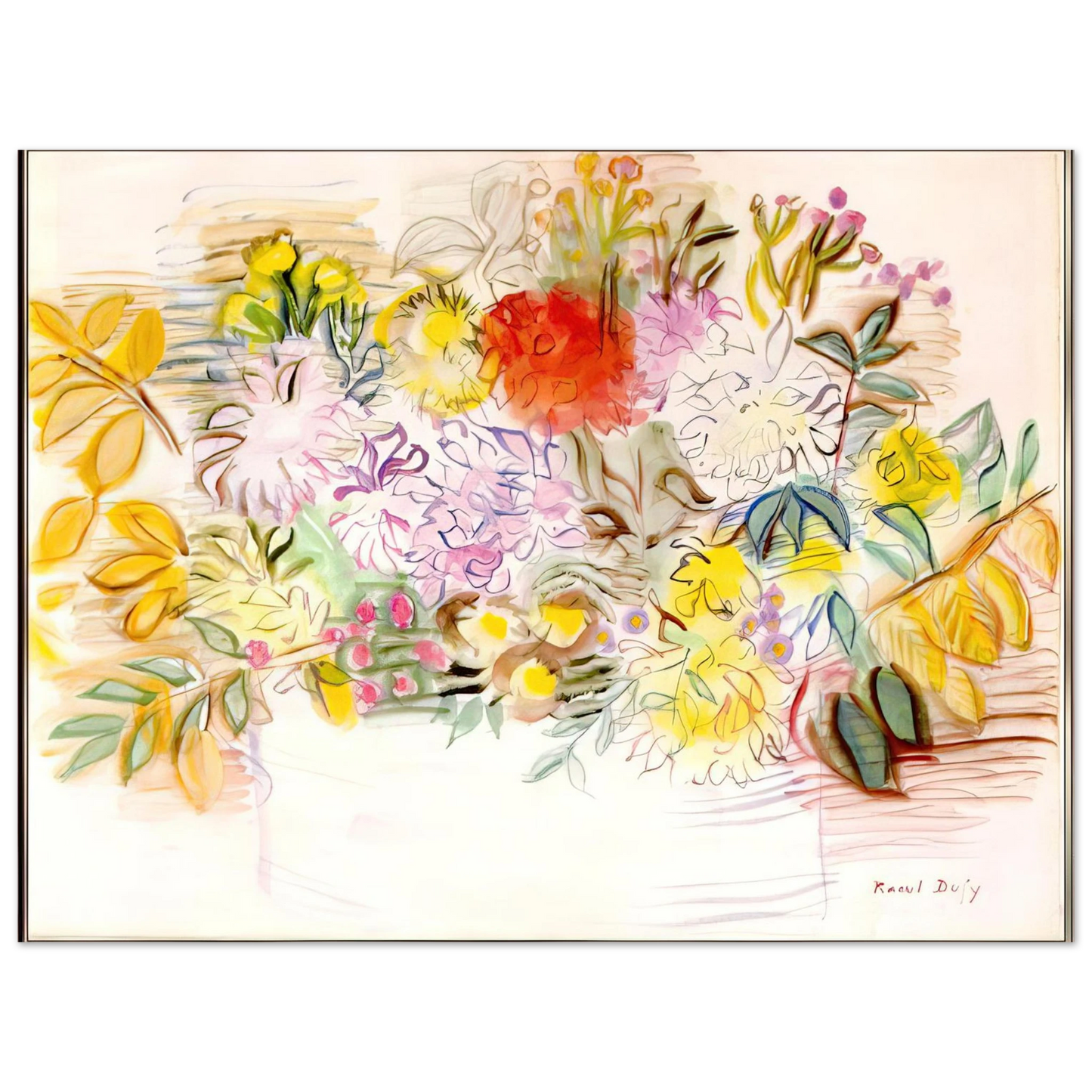 Raoul Dufy - BOUQUET OF FLOWERS Fine Art Poster - Default Title