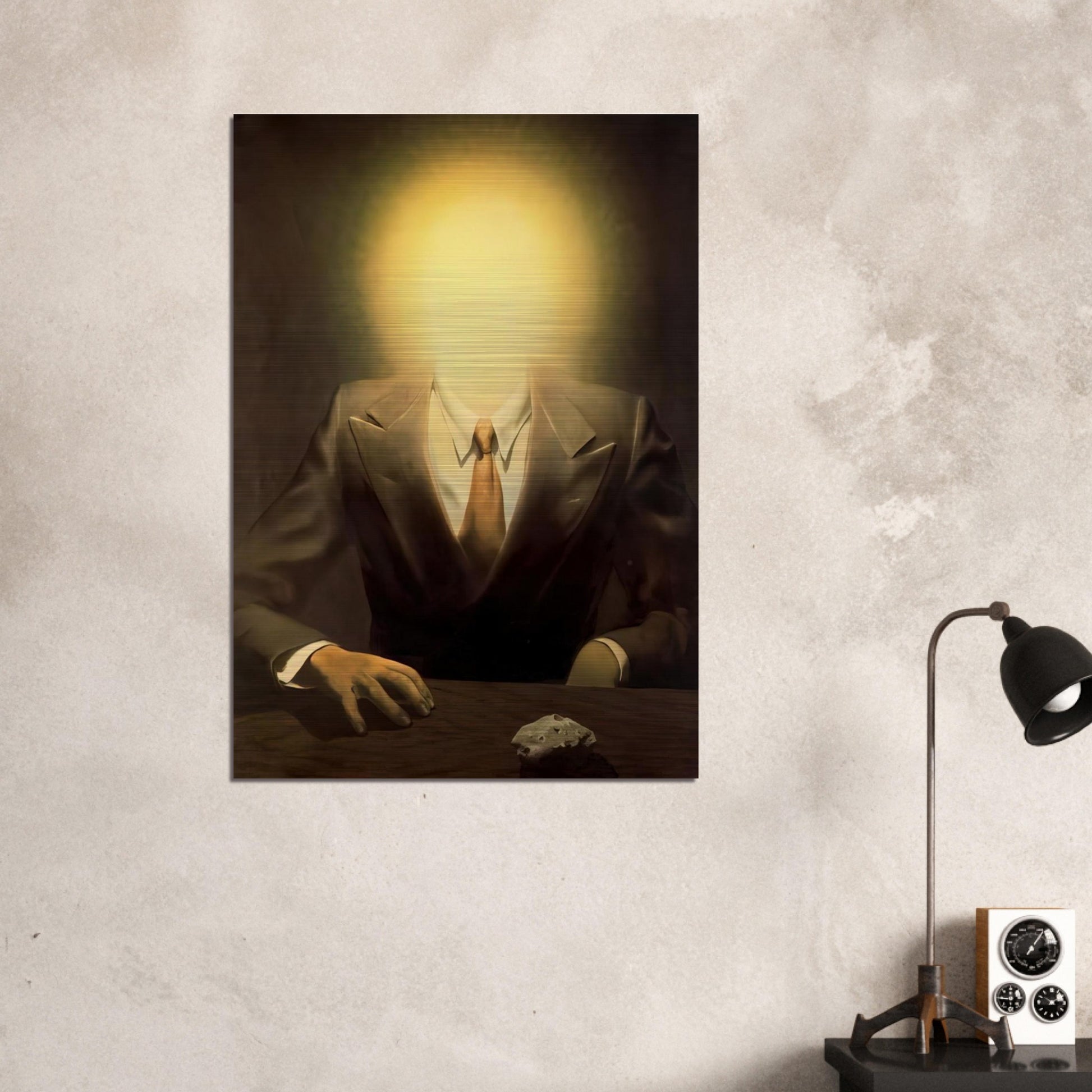 THE PLEASURE PRINCIPLE PORTRAIT OF EDWARD JAMES 1937 - Rene Magritte Brushed Aluminum Print - 70x100 cm / 28x40 inches | Rene Magritte Aluminum Print | Rene Magritte Prints