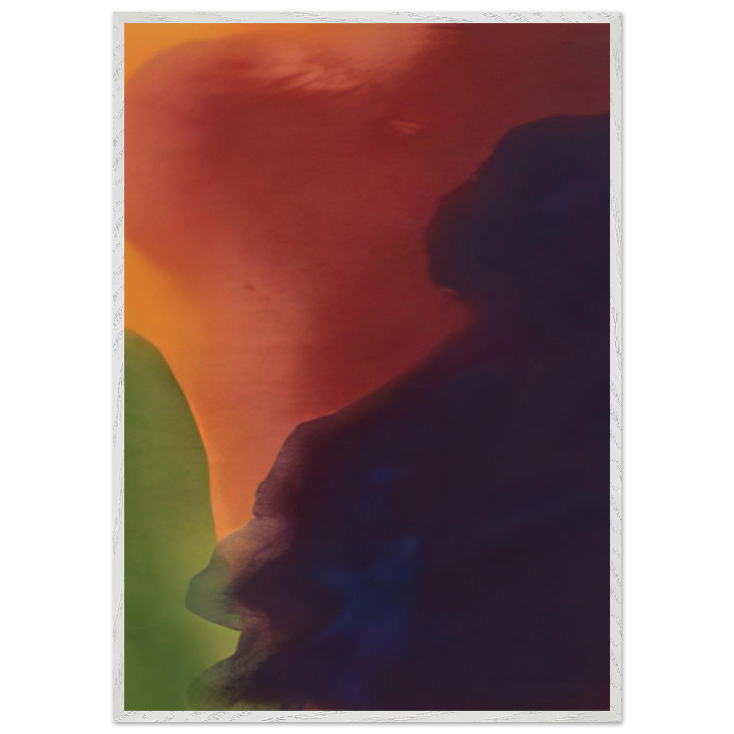 Helen Frankenthaler - Blue Atmosphere III - 1963 Wall art - 60x80 cm / 24x32 inches - Premium Wooden Framed Poster With Fine Art Paper - Wood frame