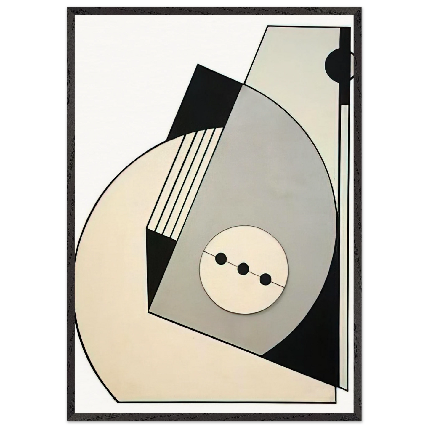 Gris - Concretism - Carmelo Arden Quin Framed Art Print – Black Wooden Frame - Default Title - -Framed Art Print