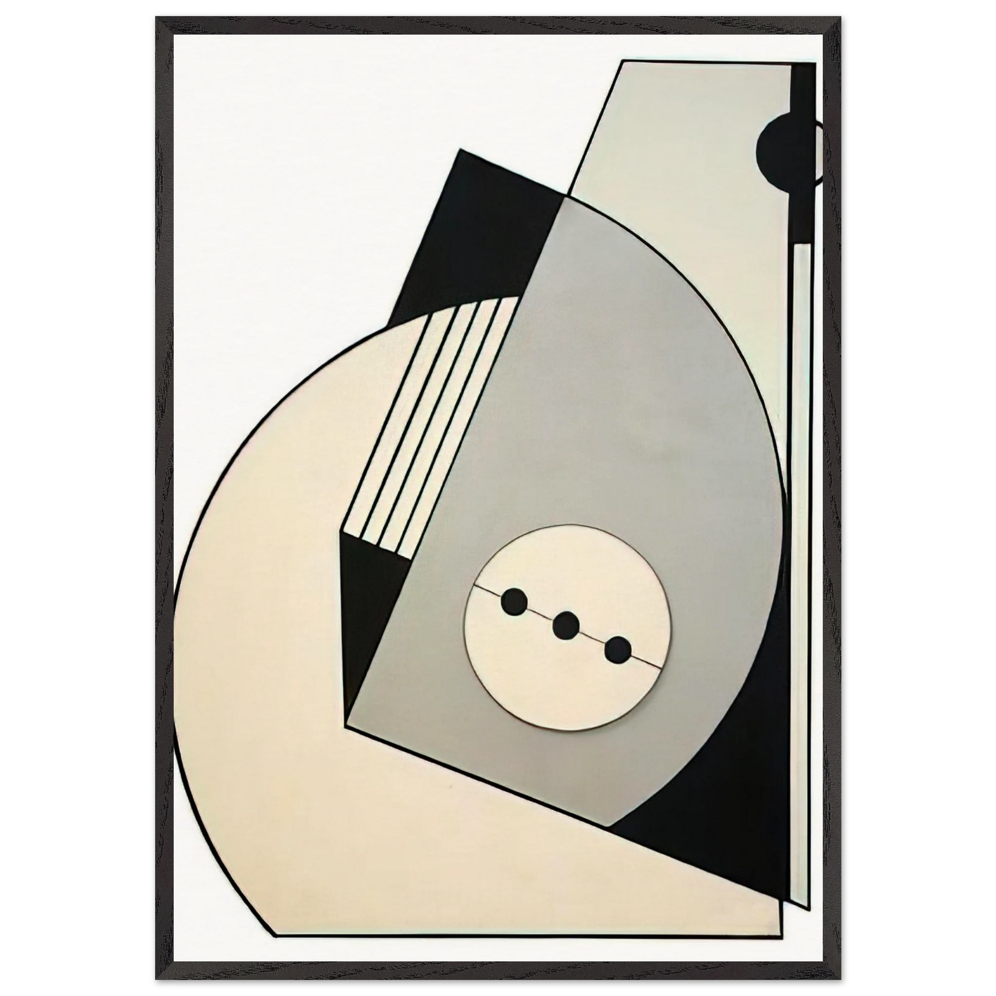 Gris - Concretism - Carmelo Arden Quin Framed Art Print – Black Wooden Frame - Default Title - -Framed Art Print