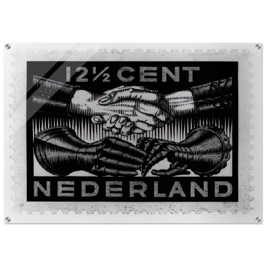 DESIGN FOR DUTCH PEASE POSTAGE STAMP MARCH 1932 1932 - MC Escher Acrylic Print - 70x100 cm / 28x40″ inches | Maurits Cornelis Escher Prints