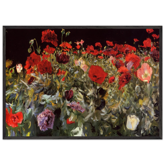 POPPIES N5 - John Singer Sargent Framed Art Print – Black Wooden Frame - Default Title - -Framed Art Print