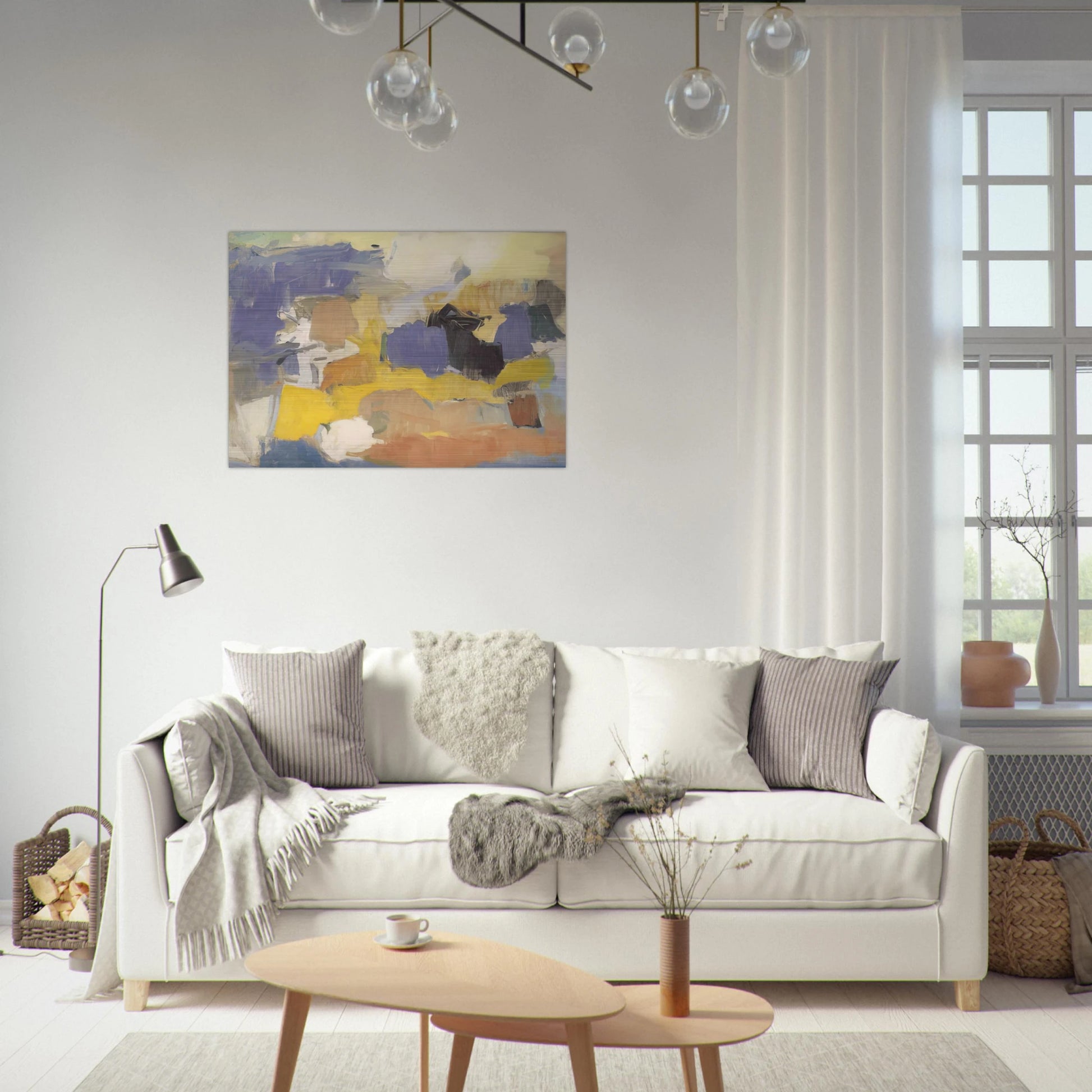 UNTITLED 1958 - Esteban Vicente Brushed Aluminum Print - 70x100 cm / 28x40 inches | Esteban Vicente Aluminum Print | Esteban Vicente Prints