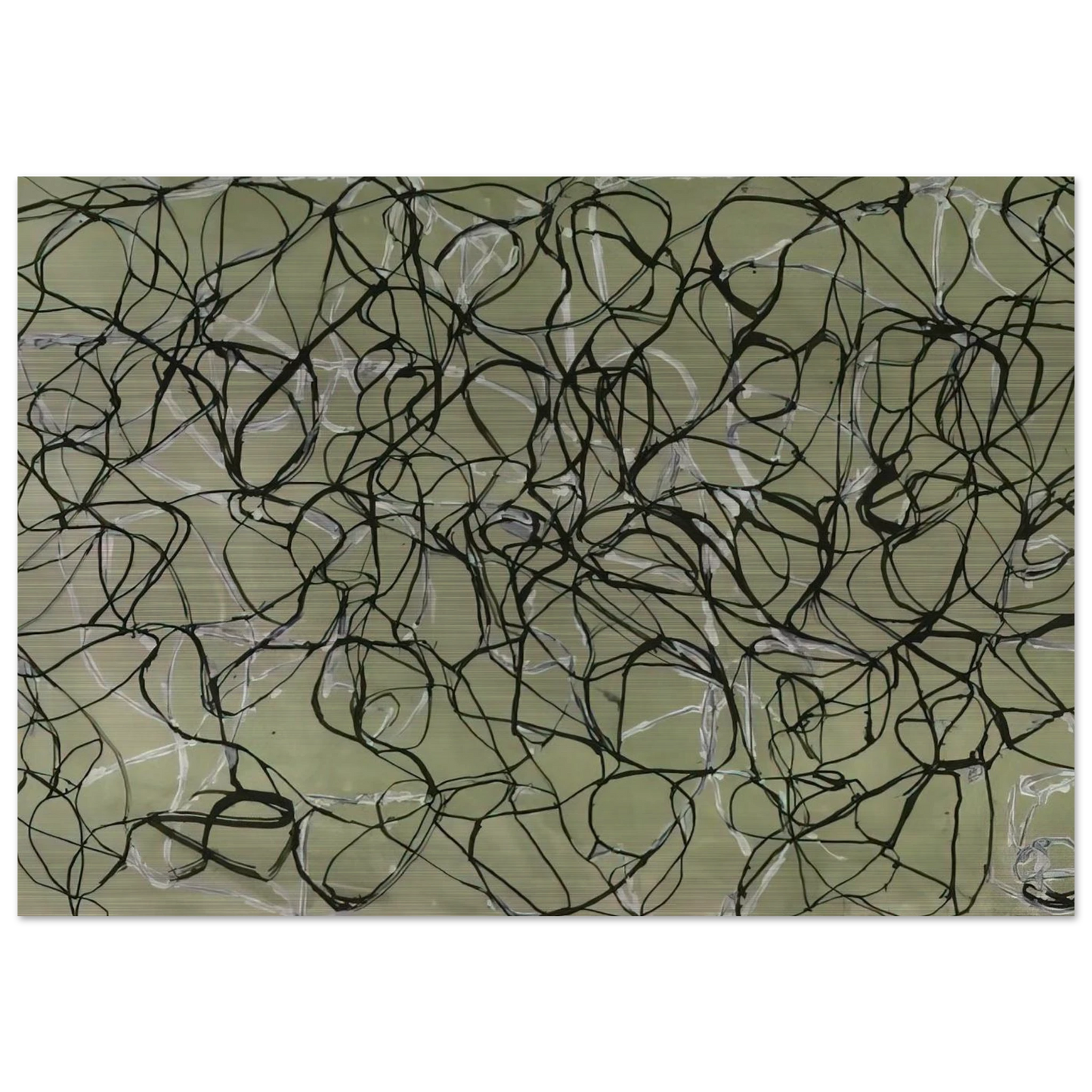 Bridge Study - 1991 - Brice Marden Brushed Aluminum Print - 70x100 cm / 28x40 inches | Brice Marden Aluminum Print | Brice Marden Prints