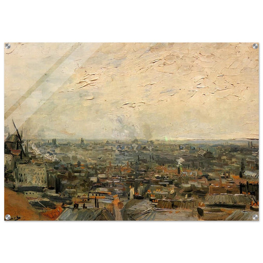 View of Paris from Montmartre - Vincent van Gogh Acrylic Print - 70x100 cm / 28x40″ inches