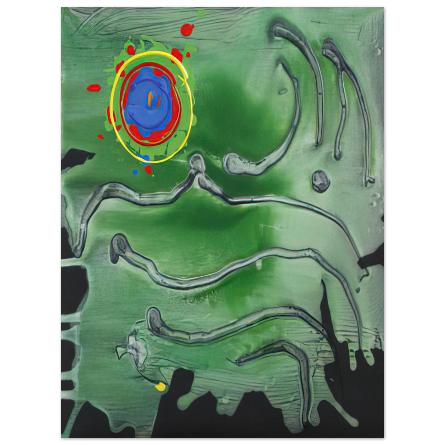 John Hoyland - Green Sea Moon - 2006 Fine Art Poster - Default Title