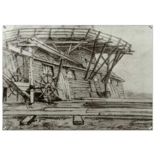 Saw Mill - Vincent van Gogh Acrylic Print - 70x100 cm / 28x40″ inches | Vincent van Gogh Wall Art | Vincent van Gogh Prints