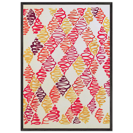 COMPOSITION 32 - Sonia Delaunay 70x100 cm / 28x40 inches Framed Art Print – Black Wooden Frame