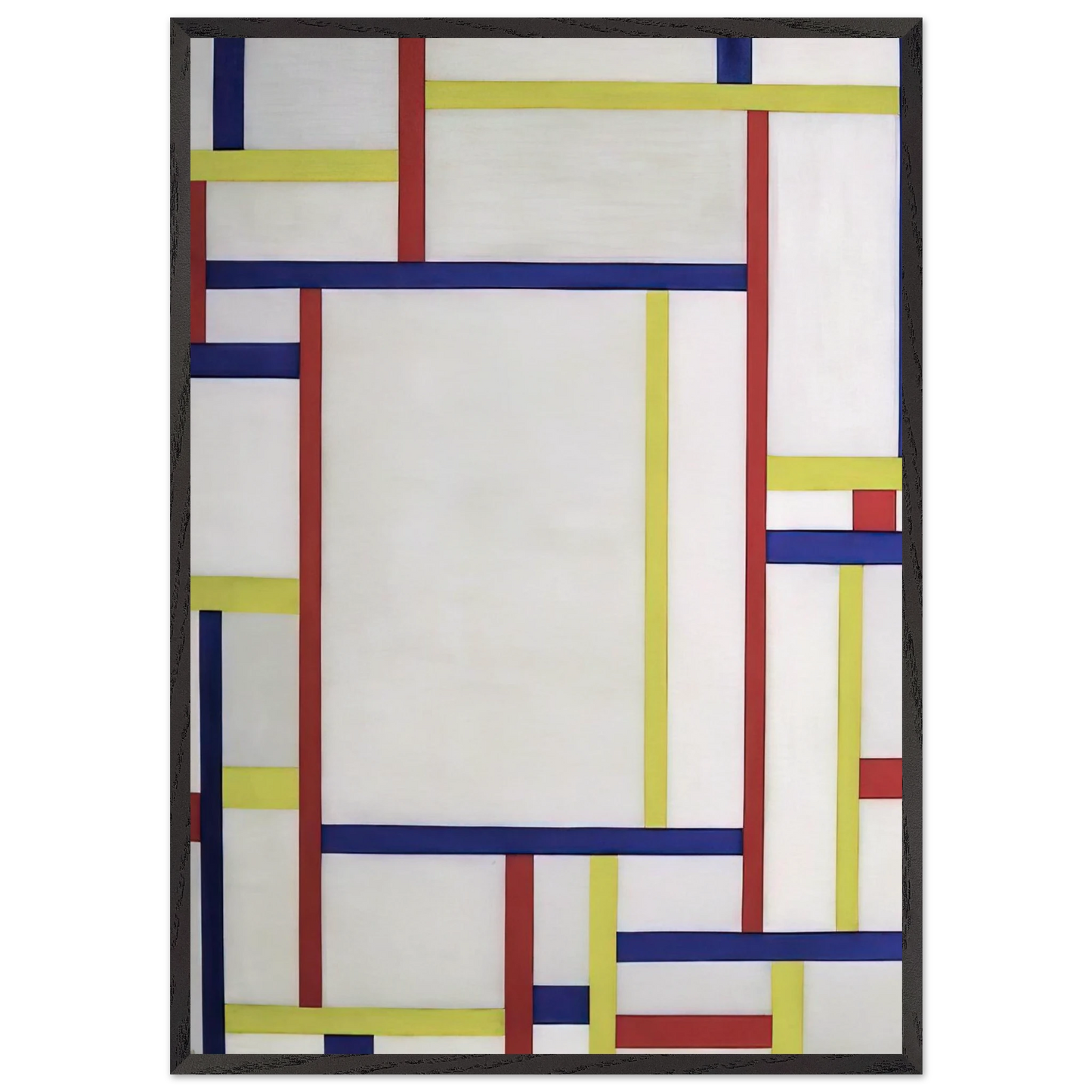 Painting white - 1945 - Fritz Glarner Framed Art Print – Black Wooden Frame - Default Title - -Framed Art Print