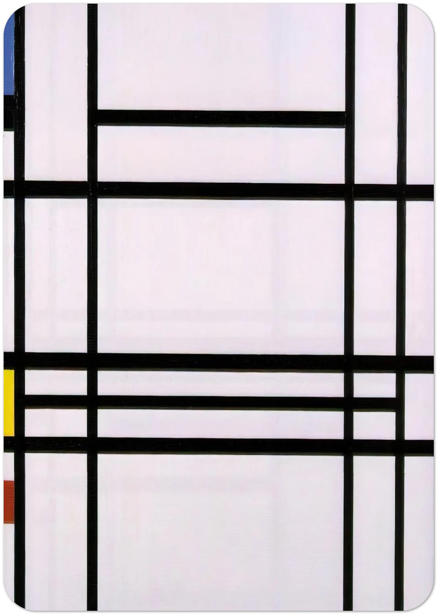 Composition No.10 By Piet Mondrian Pack of 10 Post Cards | Piet Mondrian Post Cards | A6 (10.5 x 14.8 cm) - 4.1 x 5.8 inches