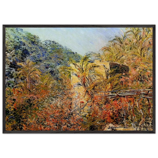 The Valley of Sasso Sunshine - claude monet Framed Art Print – Black Wooden Frame - Default Title - -Framed Art Print