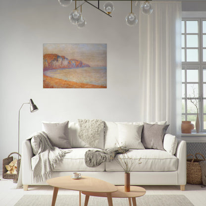 Cliff at Pourville in the Morning - claude monet Brushed Aluminum Print - 70x100 cm / 28x40 inches | claude monet Aluminum Print | claude monet Prints