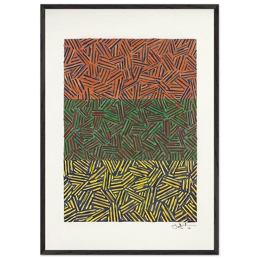 UNTITLED 1978 N1 - Jasper Johns Framed Art Print – Black Wooden Frame - Default Title - -Framed Art Print