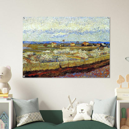 Peach Trees in Blossom - Vincent van Gogh Acrylic Print - 70x100 cm / 28x40″ inches