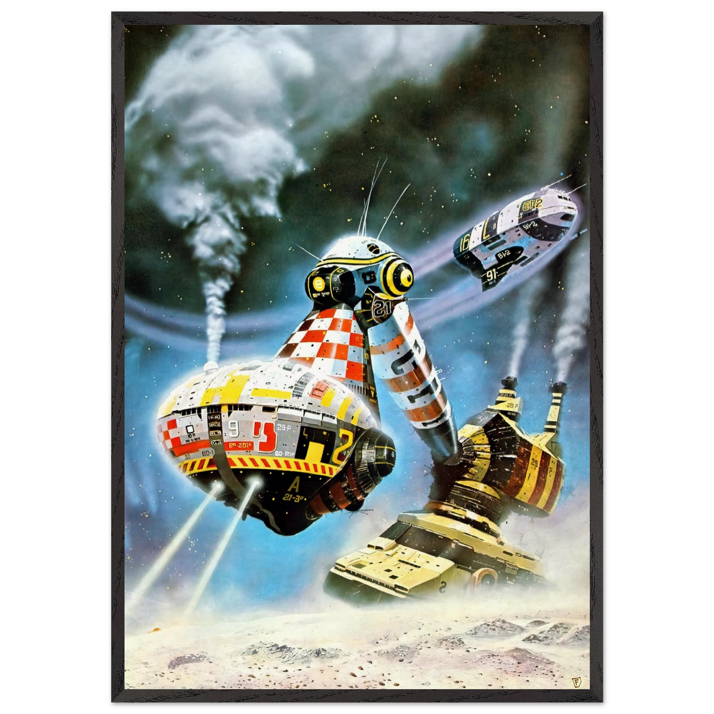 Chris Foss N16 - Chris Foss Framed Art Print – Black Wooden Frame - Default Title - -Framed Art Print