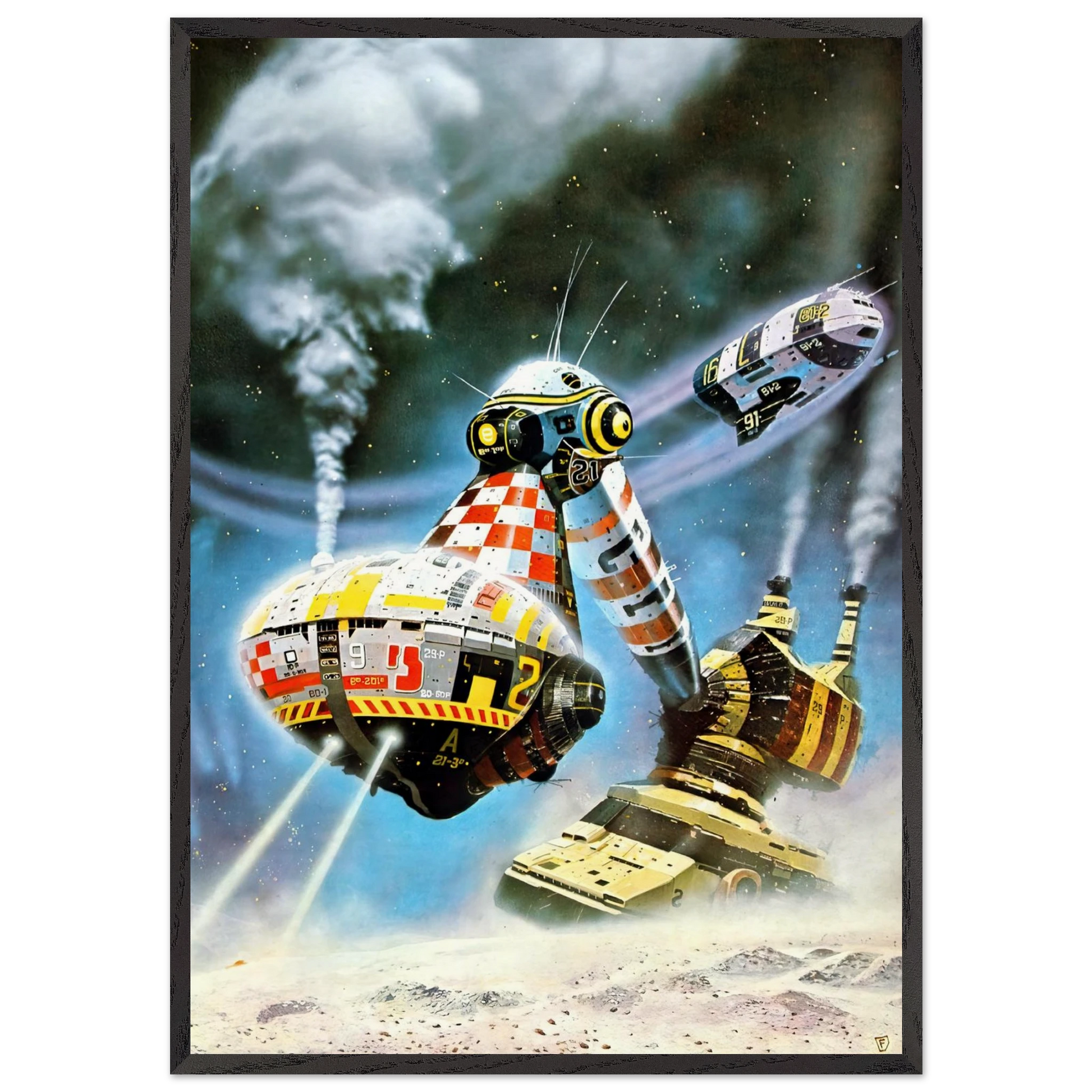 Chris Foss N16 - Chris Foss Framed Art Print – Black Wooden Frame - Default Title - -Framed Art Print