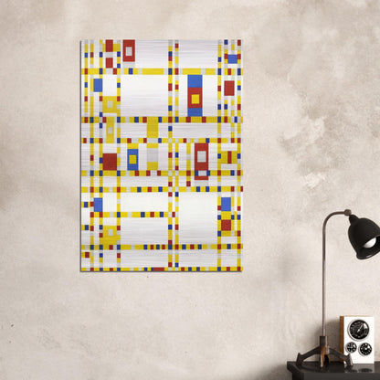 Broadway Boogie Woogie - Piet Mondrian Brushed Aluminum Print - 70x100 cm / 28x40 inches | Piet Mondrian Aluminum Print | Piet Mondrian Prints