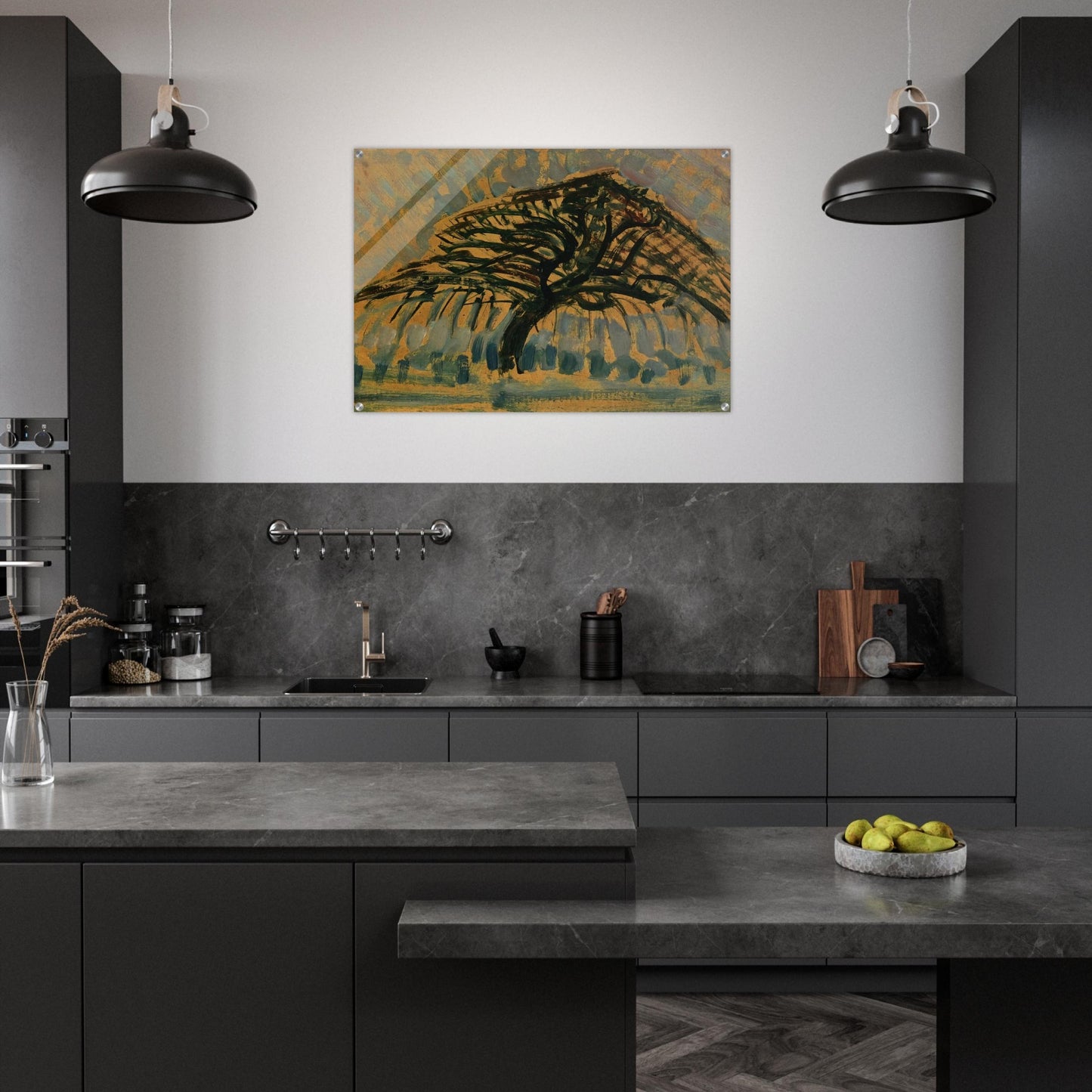 Study for Blue Apple Tree Series - Piet Mondrian Acrylic Print - 70x100 cm / 28x40″ inches