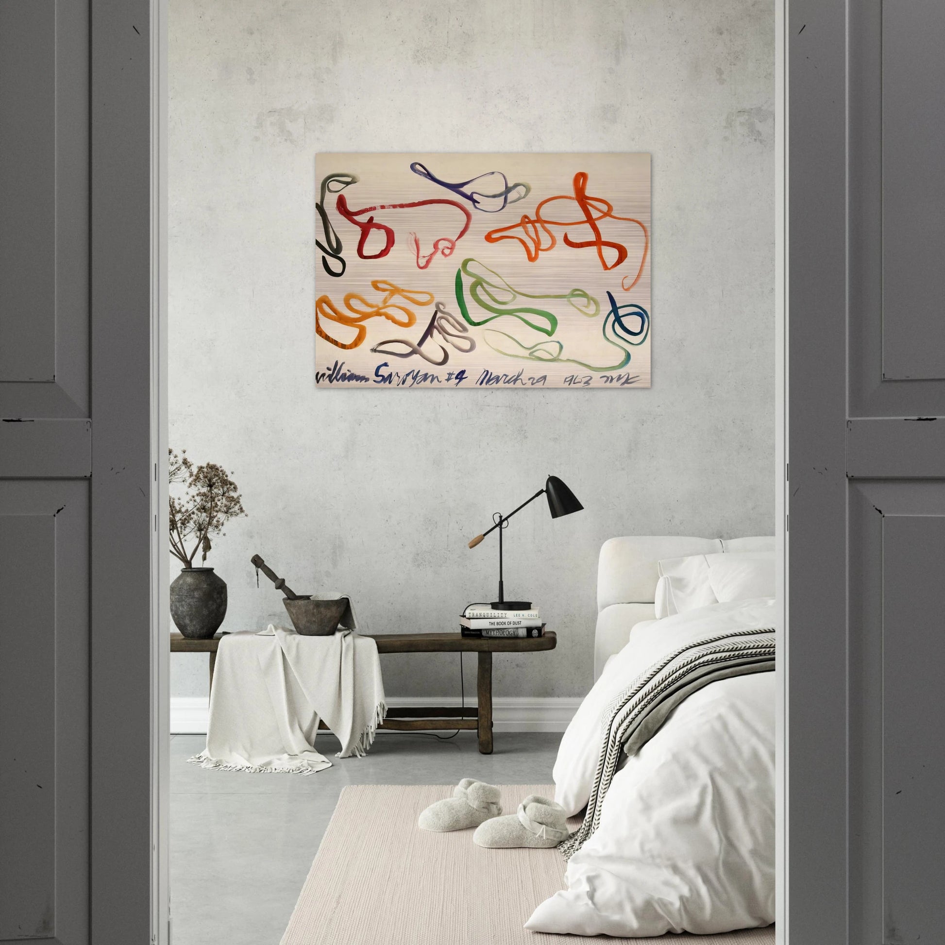 # 9 - 1963 - William Saroyan Brushed Aluminum Print - 70x100 cm / 28x40 inches | William Saroyan Aluminum Print | William Saroyan Prints