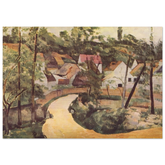 A Turn in the Road - Paul Cézanne Brushed Aluminum Print - 70x100 cm / 28x40 inches | Paul Cézanne Aluminum Print | Paul Cézanne Prints