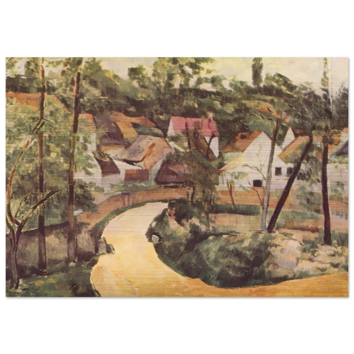 A Turn in the Road - Paul Cézanne Brushed Aluminum Print - 70x100 cm / 28x40 inches | Paul Cézanne Aluminum Print | Paul Cézanne Prints