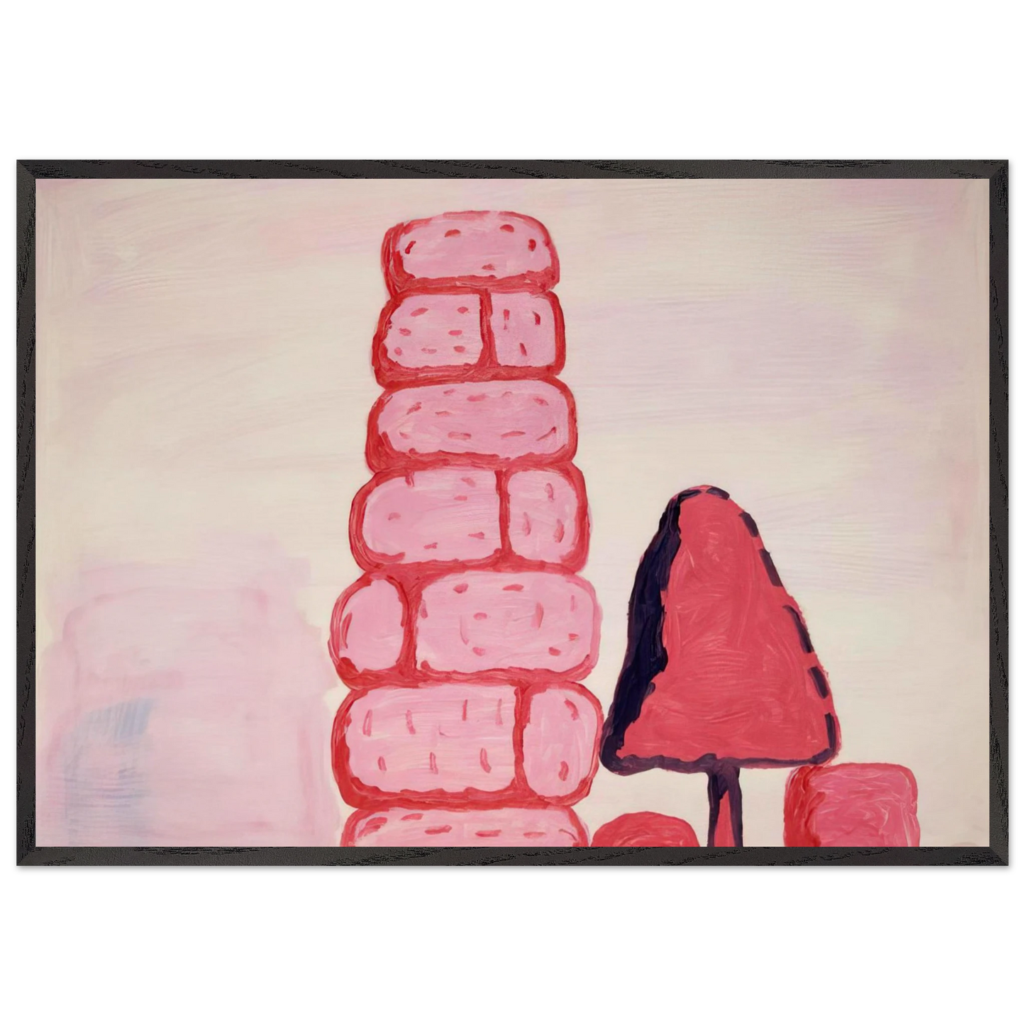 UNTITLED WALL - Philip Guston Framed Art Print – Black Wooden Frame - Default Title - -Framed Art Print