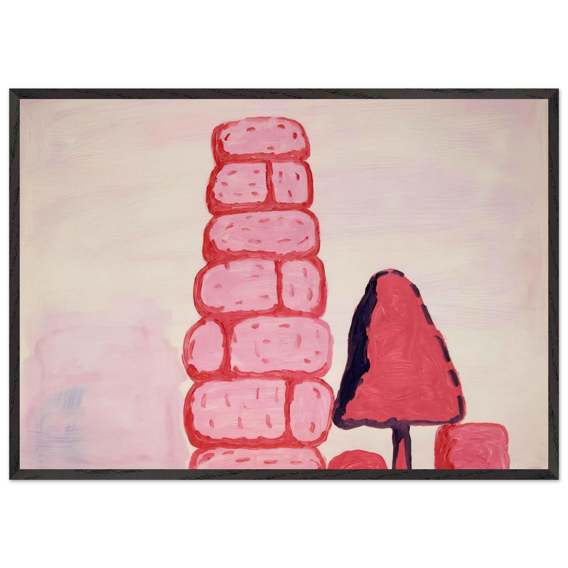UNTITLED WALL - Philip Guston Framed Art Print – Black Wooden Frame - Default Title - -Framed Art Print