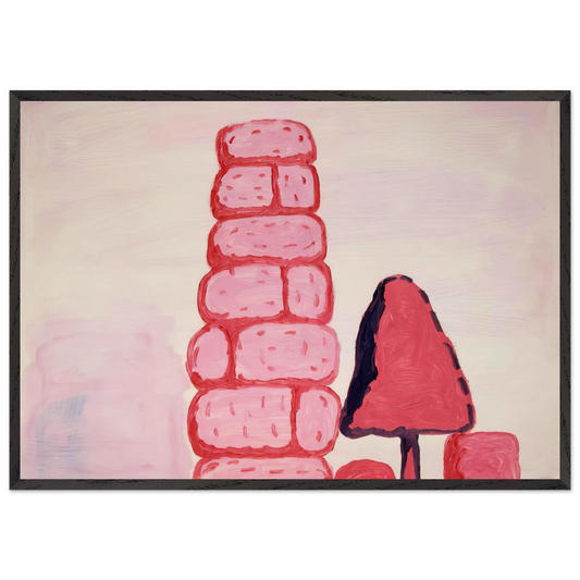 UNTITLED WALL - Philip Guston Framed Art Print – Black Wooden Frame - Default Title - -Framed Art Print